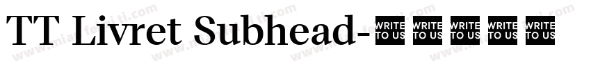 TT Livret Subhead字体转换